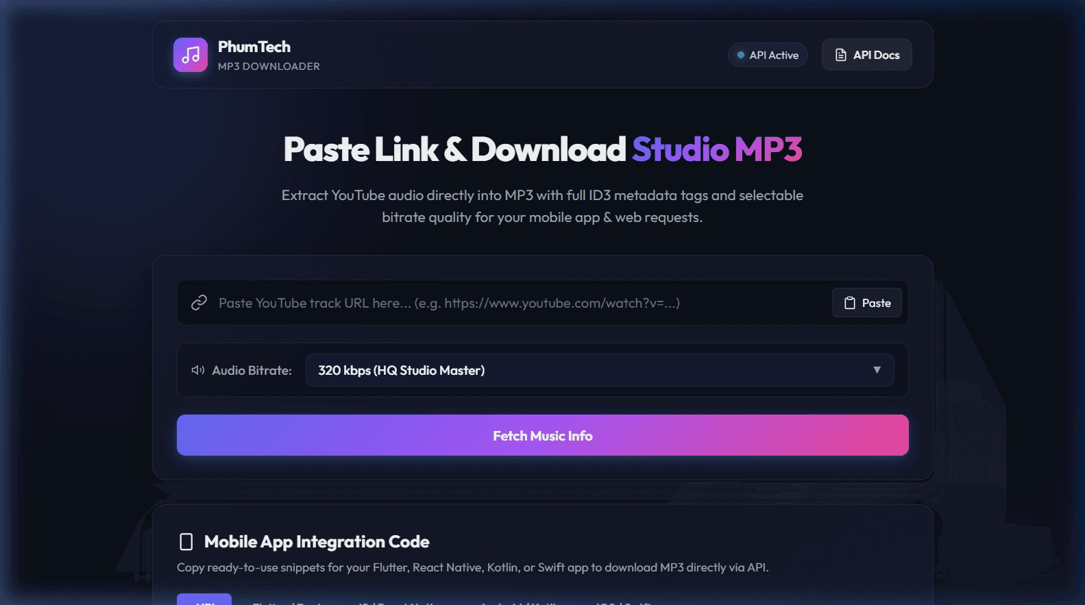 Music Downloader — Web Tool & API